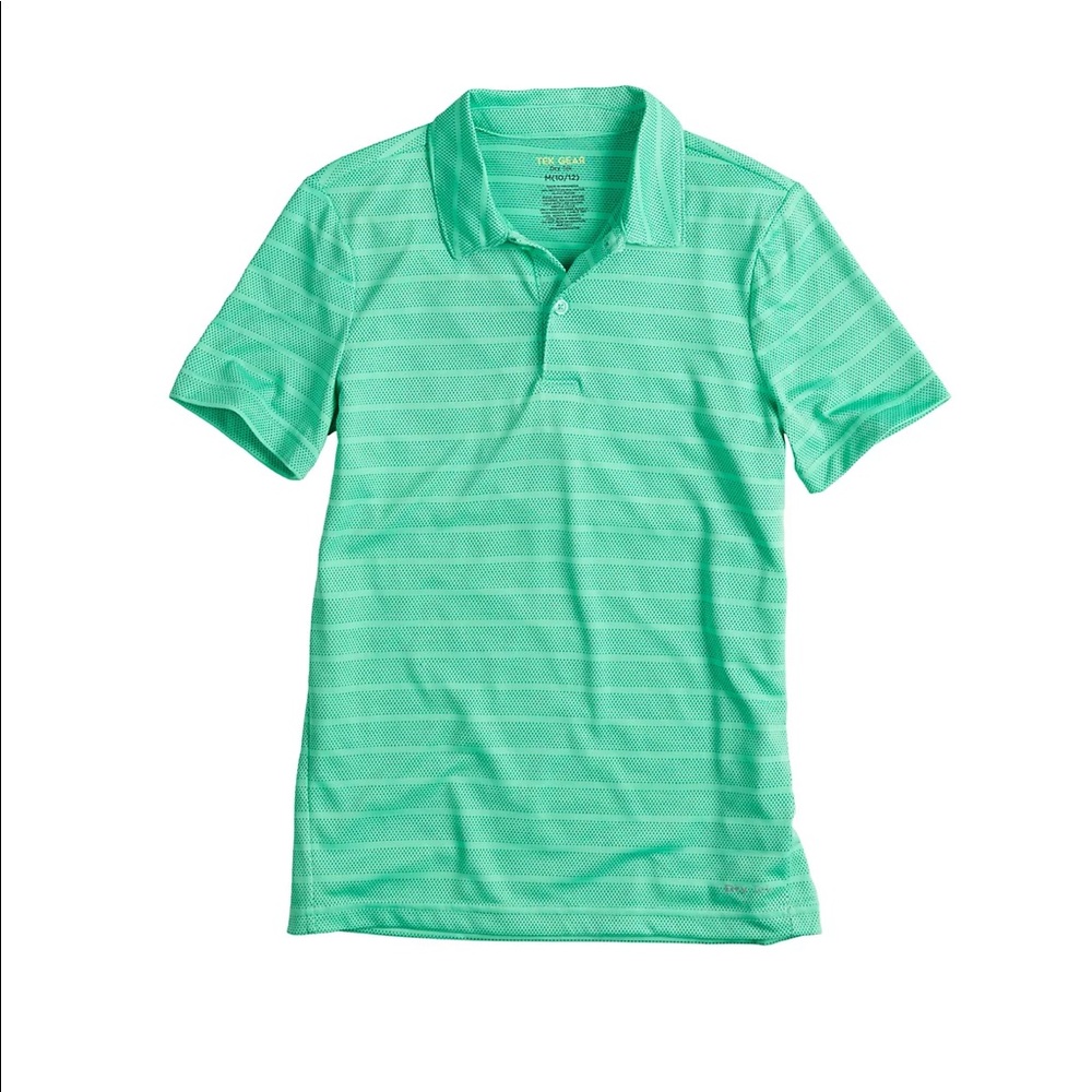 TEK GEAR Boy’s Striped Dry Tek Performance Polo NWT